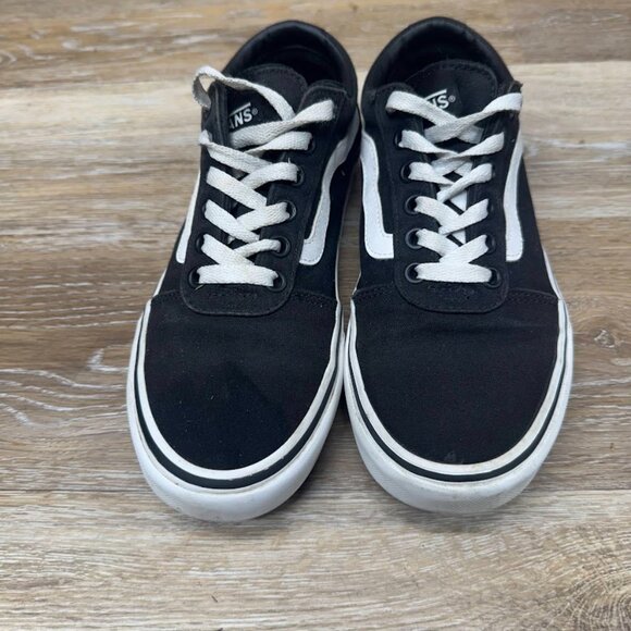 Vans Ward Black/White Canvas Sneakers Women's Size 7 - Picture 2 of 7